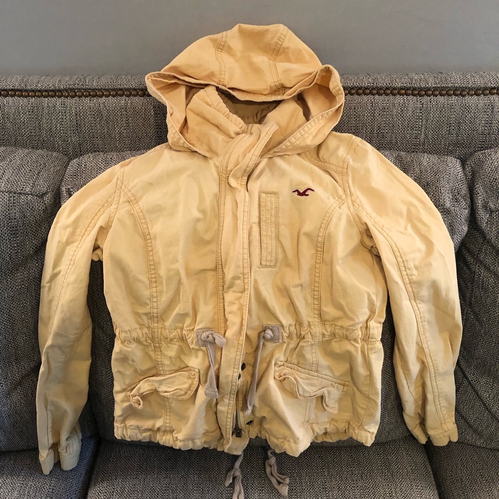 Hollister Women’s Distressed Hooded Cargo Jacket-Size S